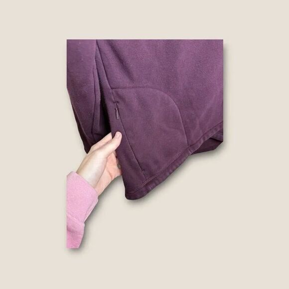 Athleta Cozy Karma Asymmetrical Pullover Sweatshirt Zipper Jacket Size Small - Picture 6 of 10